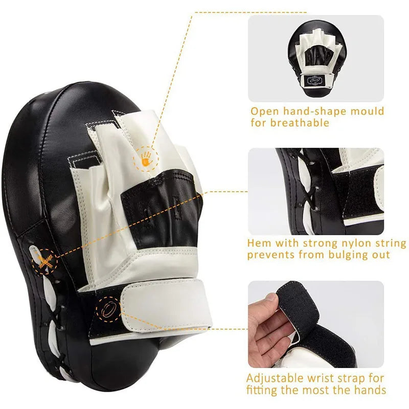 Curved Boxing Bag / Focus Punching Pad – PU Training Mitt for Karate, Muay Thai, MMA, Sanda, Adults & Kids