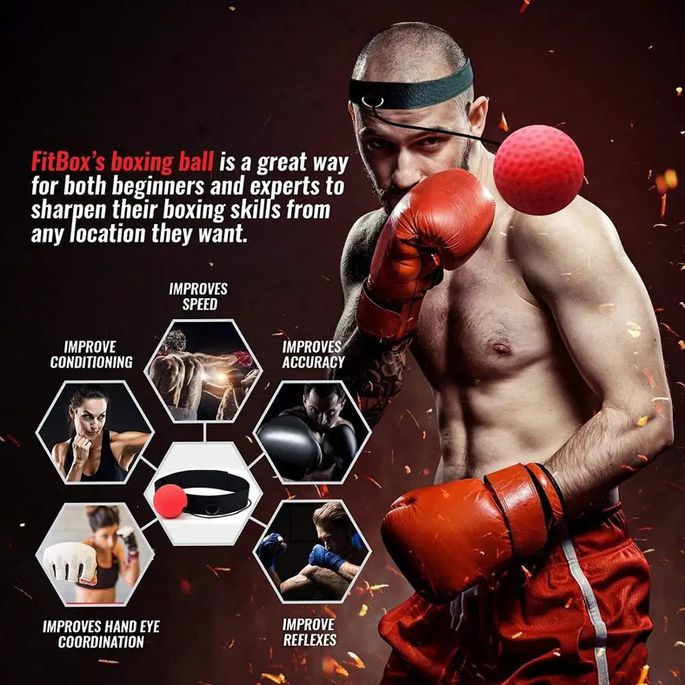 Boxing Reflex Ball with Headband – Punching Speed & Hand-Eye Coordination Training