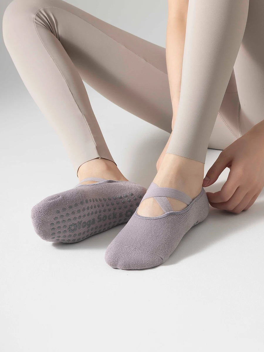 Women’s Anti-Slip Yoga & Pilates Socks – Knee-High Comfort and Stability