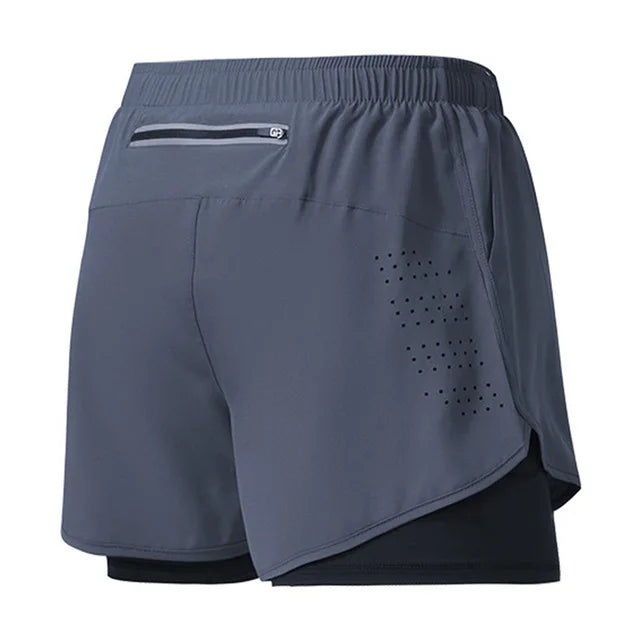 Men’s Quick-Drying Running Shorts – Solid Black Fitness Shorts