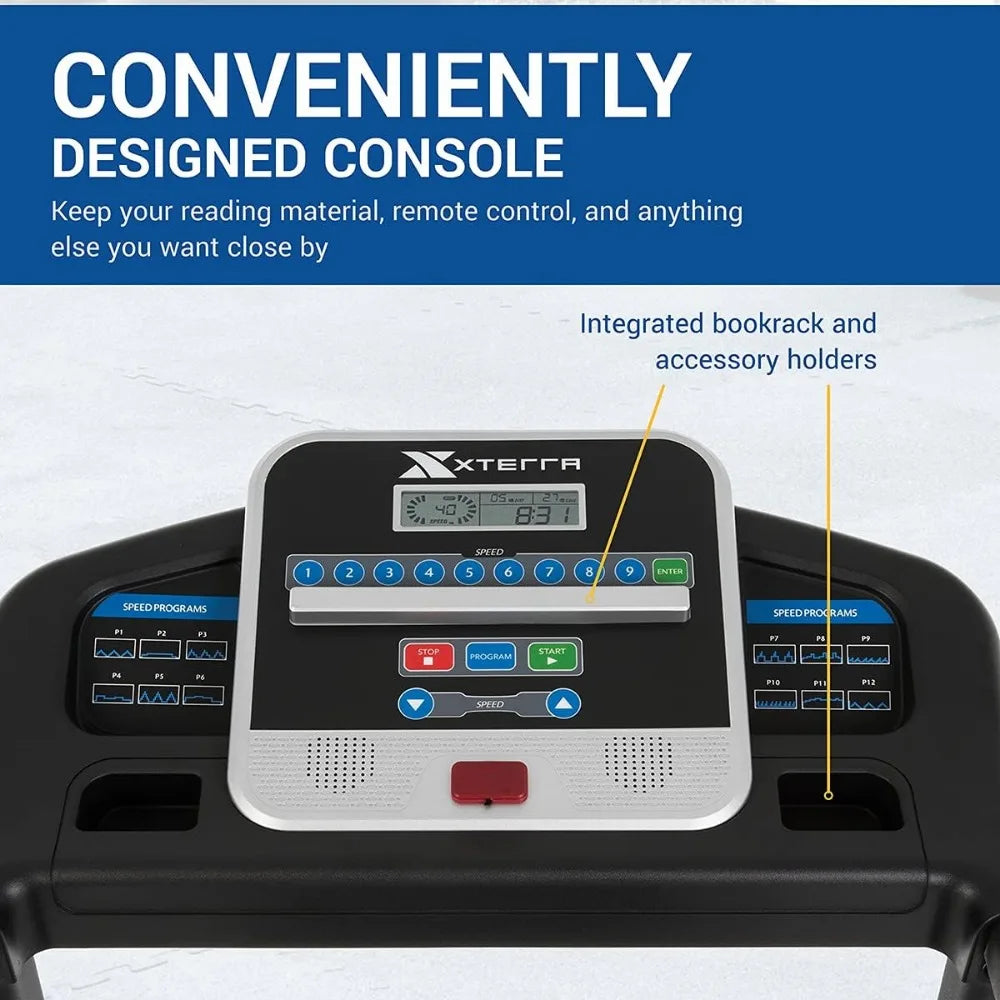 XTERRA+ Portable Electric Treadmill – Foldable Home Fitness Solution