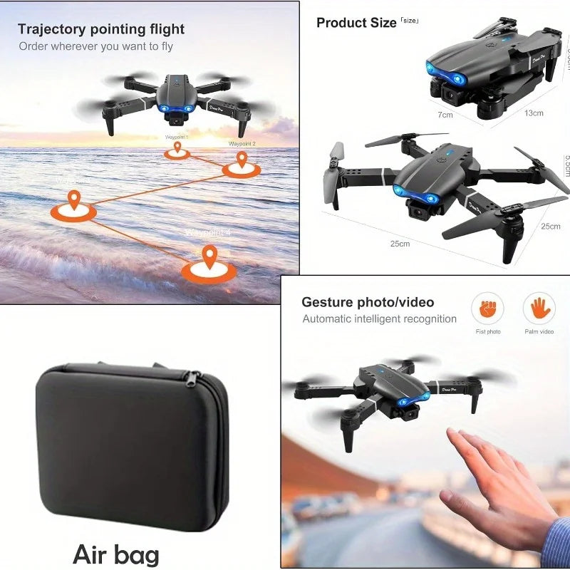 E99Pro 1080P HD FPV Drone – Foldable, Obstacle-Avoidance, Beginner Friendly