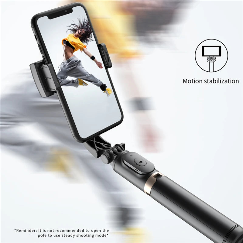 FGCLSY 2024 New Gimbal Stabilizer Selfie Stick Wireless Foldable Tripod with Bluetooth Shutter Monopod for IOS Android