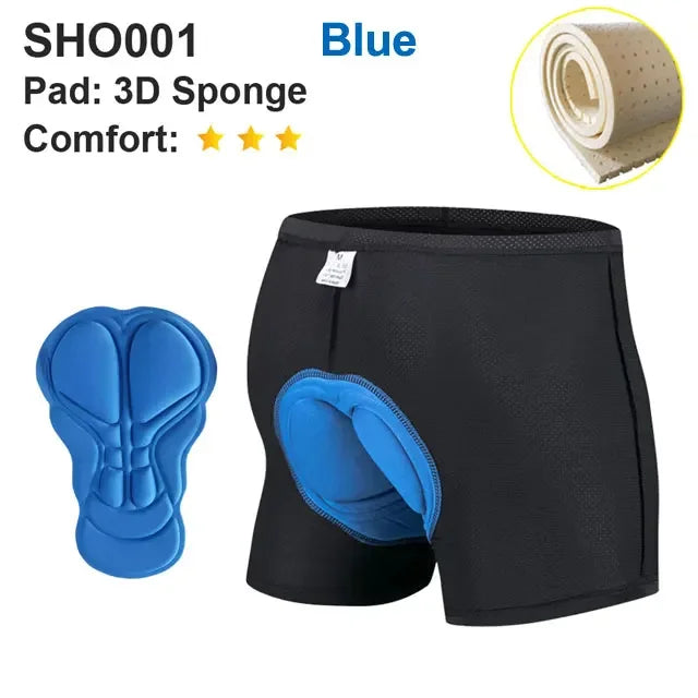 Men’s Cycling Shorts – Breathable, Quick-Dry, Anti-Sweat Polyester Shorts for Outdoor & Road Cycling