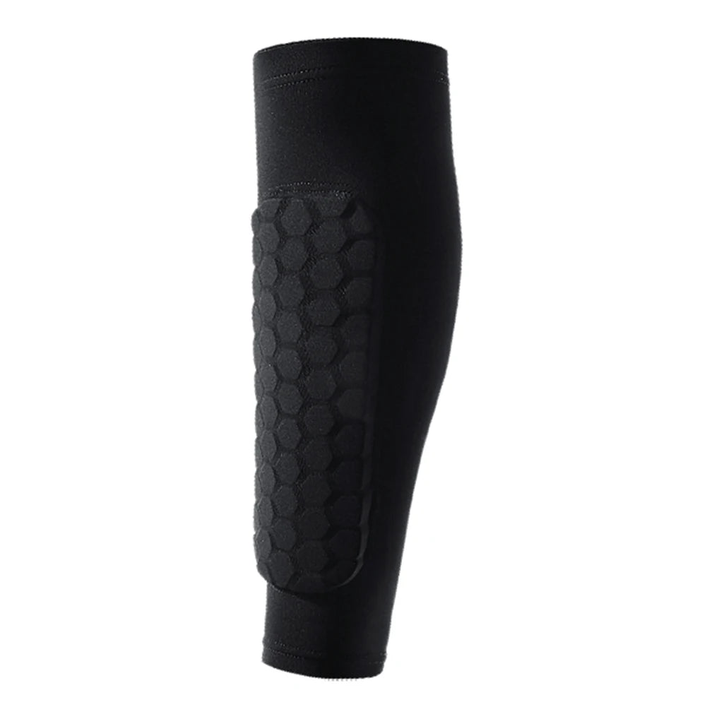HUAN-Qzta 1pc Football Shin Guard Pad – Honeycomb Leg Calf Protection for Outdoor Sports