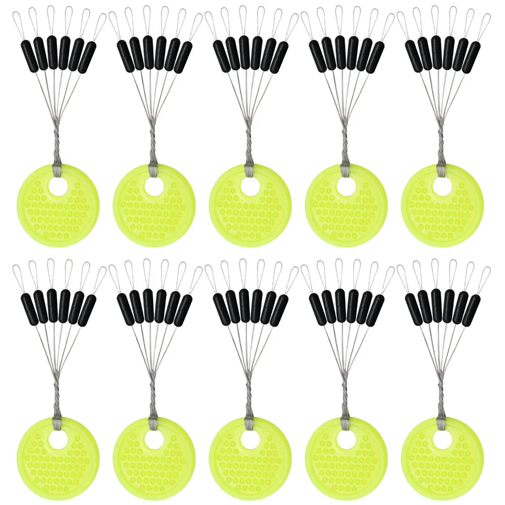 60pcs Rubber Space Beans – Carp Fishing Line Stoppers