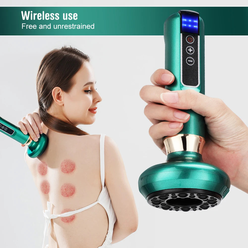 Hailicare Electric Cupping & Scraping Massager – 12-Level Adjustable Vacuum Suction with Infrared Heating