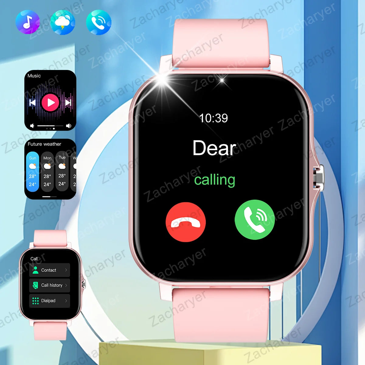 Wireless call function, compatible with Android and iPhone, sports watch, a variety of sports fitness tracking, application cont