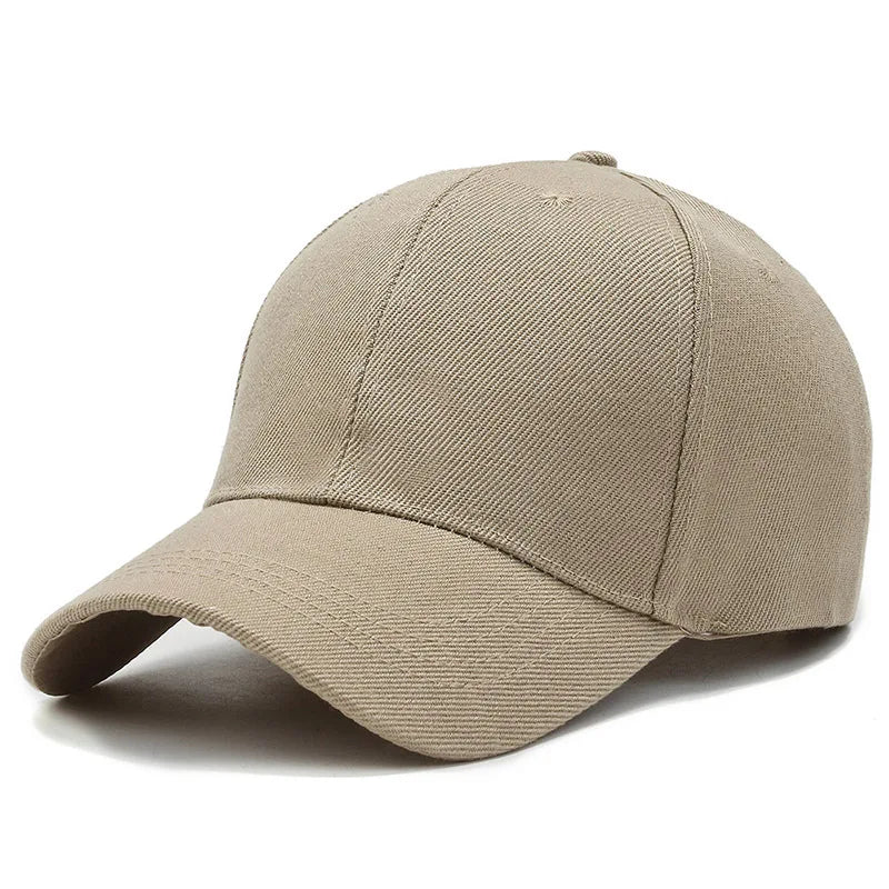 Unisex Plain Baseball Cap Adjustable Snapback Hat Casual Streetwear Dad Cap for Men & Women