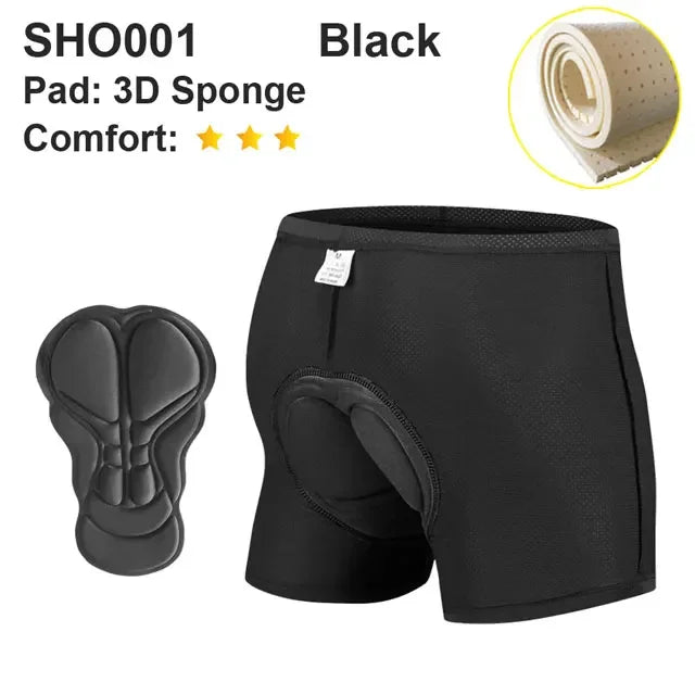 Men’s Cycling Shorts – Breathable, Quick-Dry, Anti-Sweat Polyester Shorts for Outdoor & Road Cycling