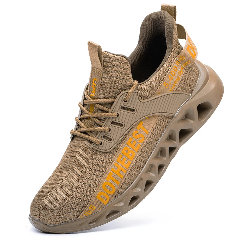 Quanzixuan Unisex Steel Toe Safety Work Boots – Ankle Height, Lightweight & Puncture-Proof
