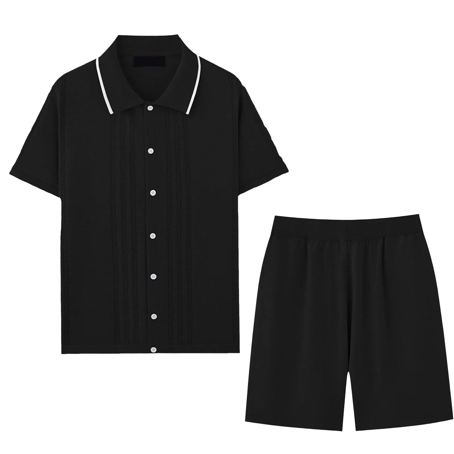 Man Sets Mens Single Breasted Shirts Sets Button Down Shirt Shorts 2 Piece Outfits Pants Prom Suits For Men Man Clothes