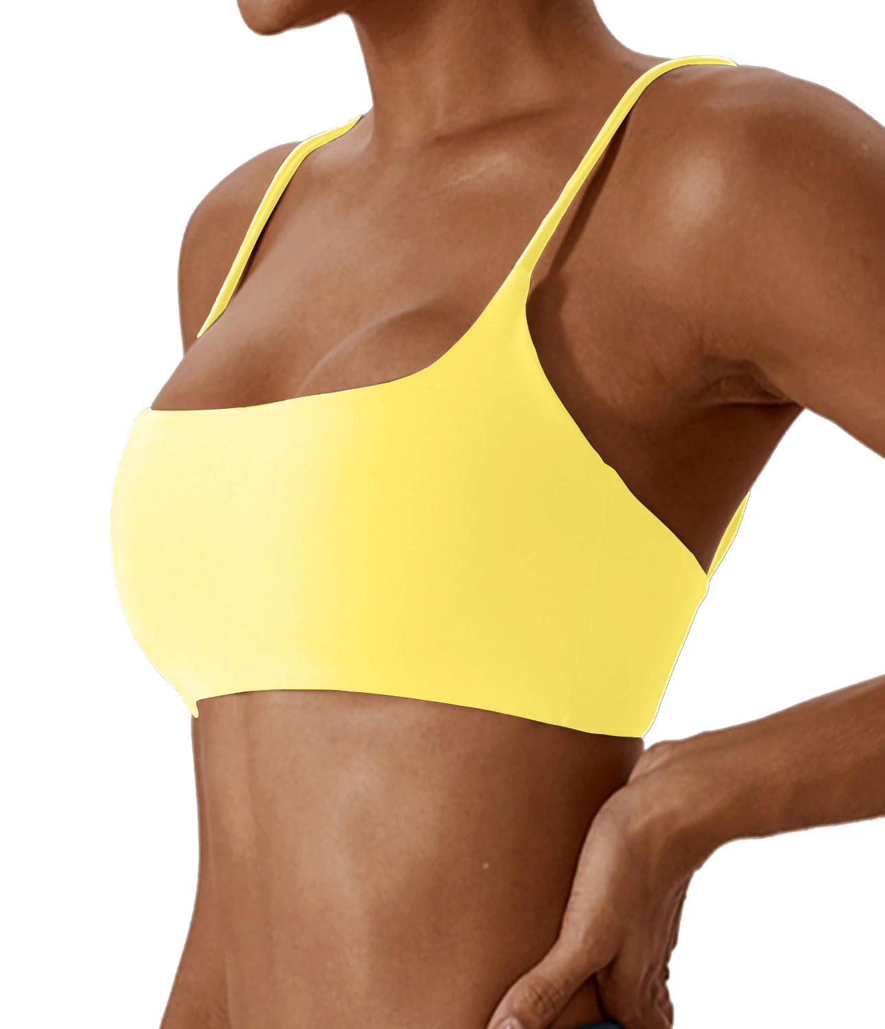 OVESPORT Nylon Sports Bra – Women's High-Performance Fitness & Yoga Top