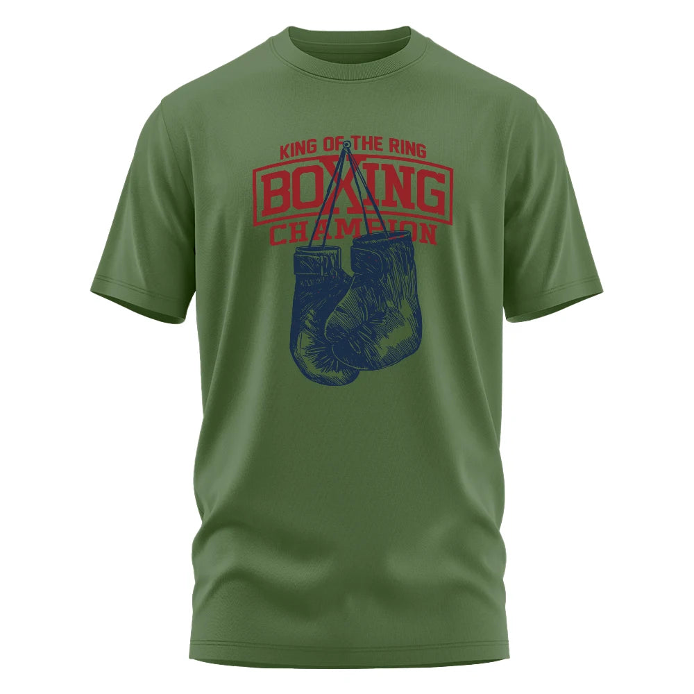 BOLF King of The Ring Boxing Champion Printed T-Shirt – Men’s Casual Unisex Tee