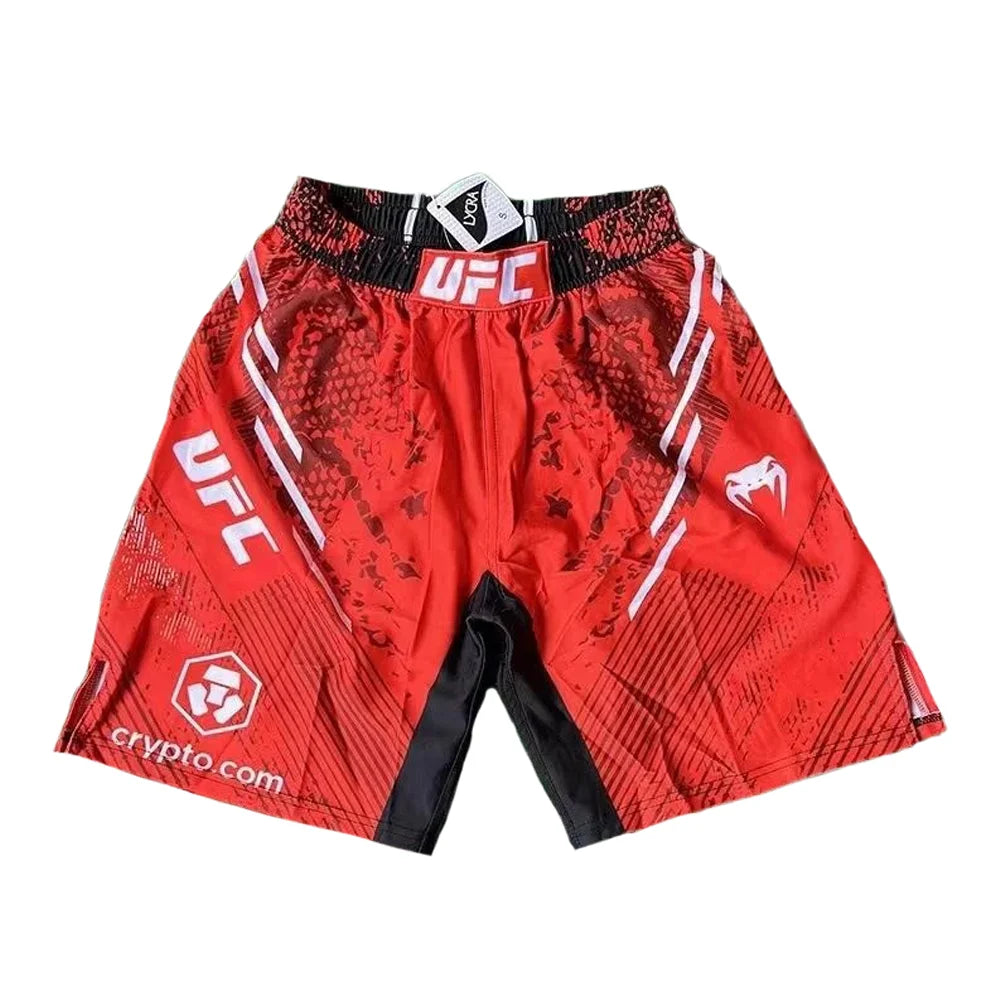 Men’s MMA Training Shorts Quick Dry Muay Thai Kick Boxing Gym Workout Athletic Shorts