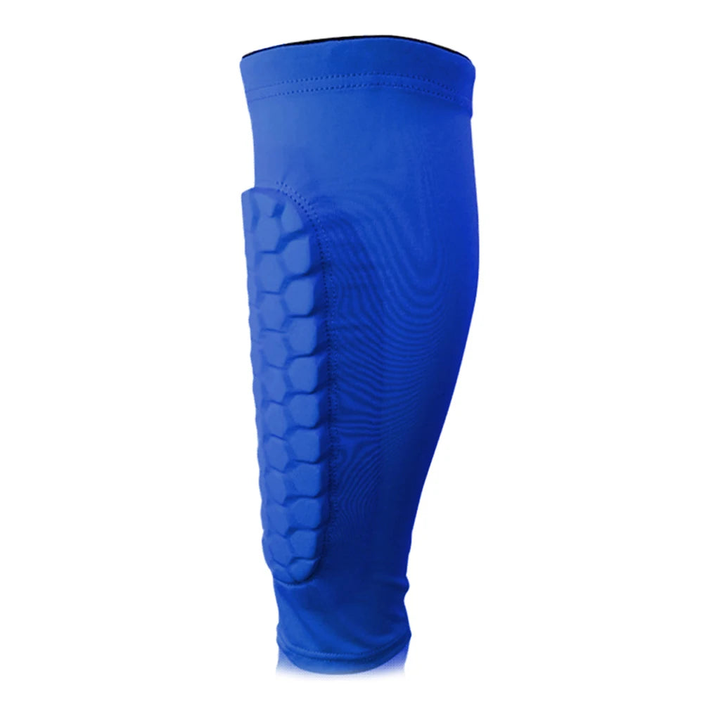 HUAN-Qzta 1pc Football Shin Guard Pad – Honeycomb Leg Calf Protection for Outdoor Sports