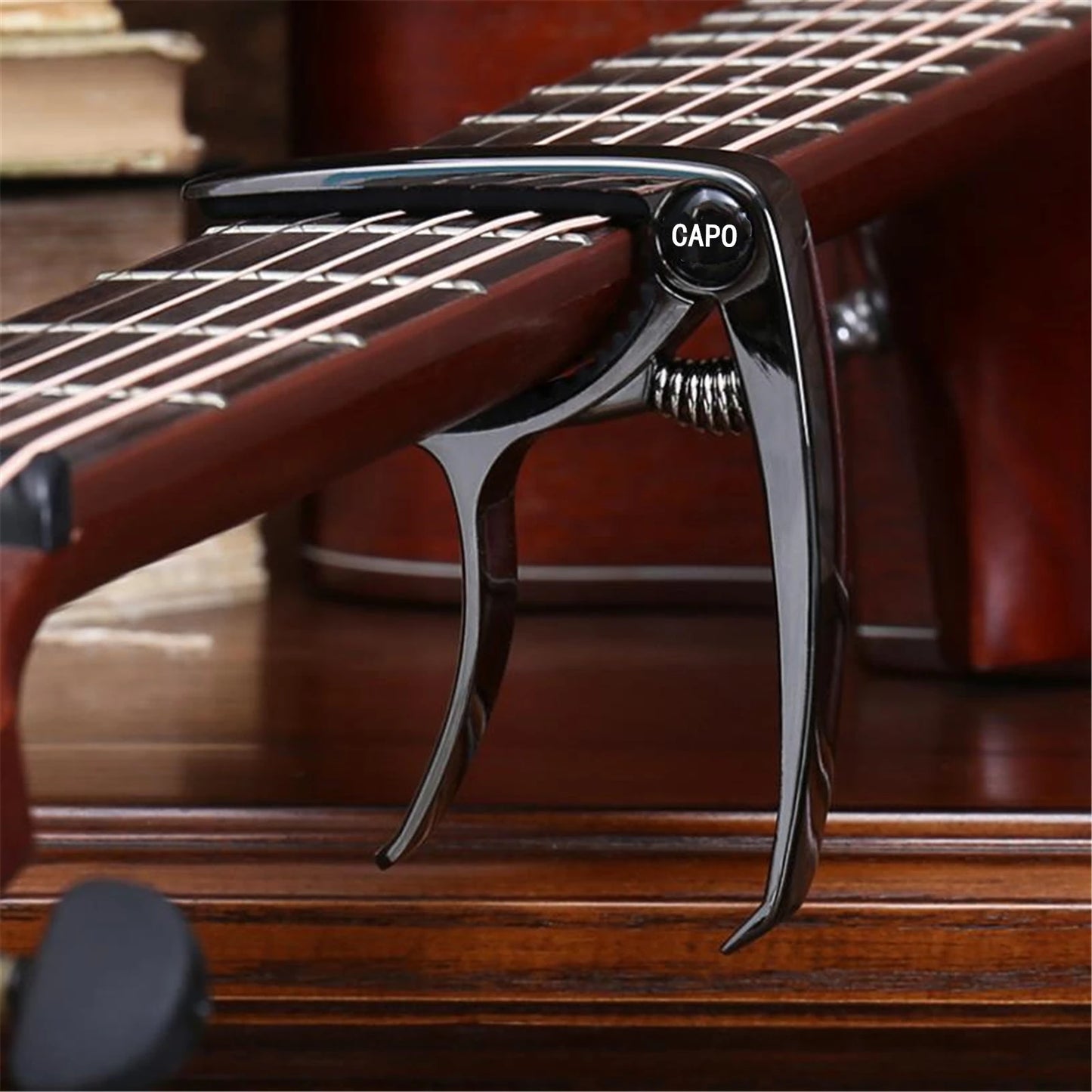 Zinc Alloy Guitar, Ukulele & Mandolin Capo – Quick-Change Clamp with Silicone Padding