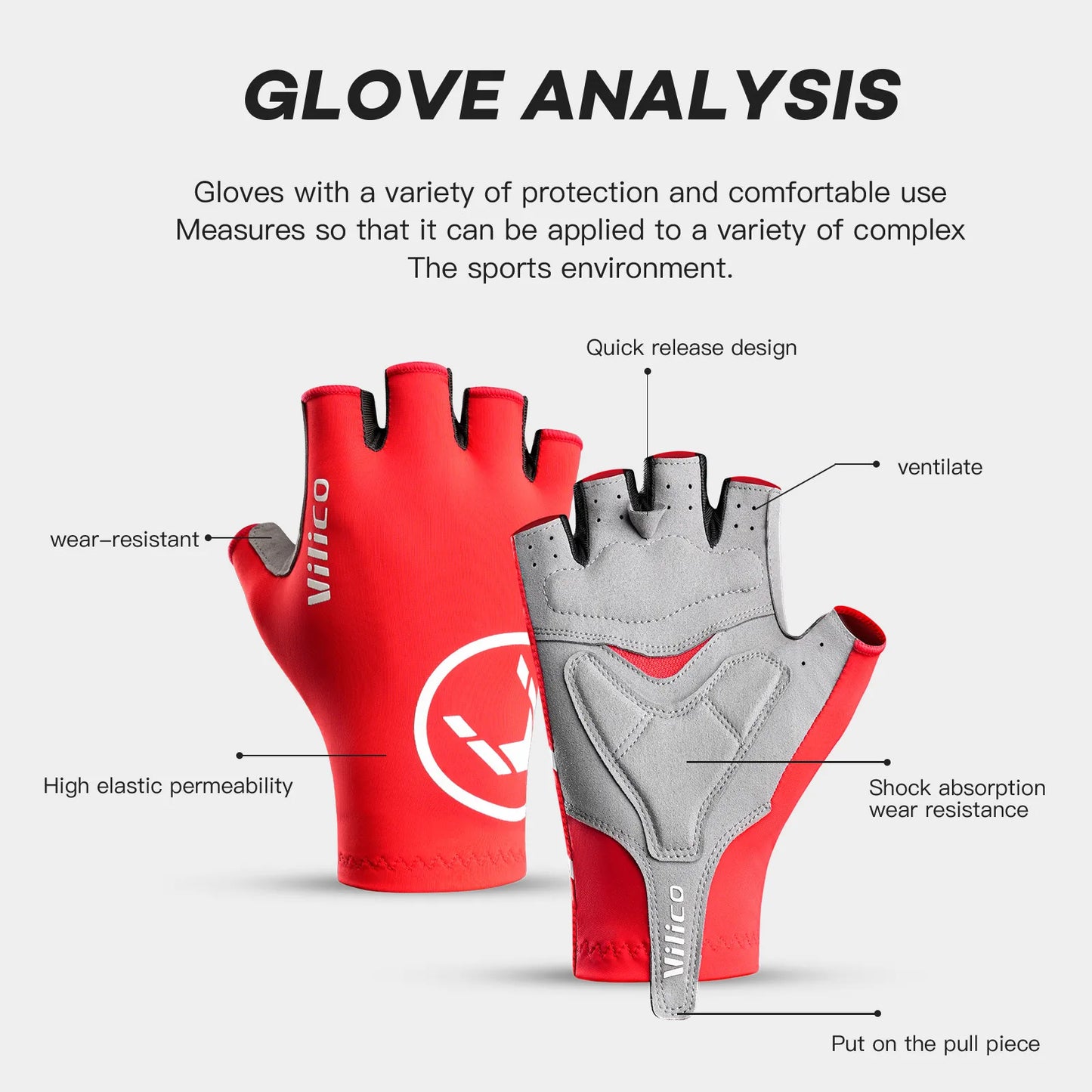 Kyncilor Half Finger Cycling Gloves