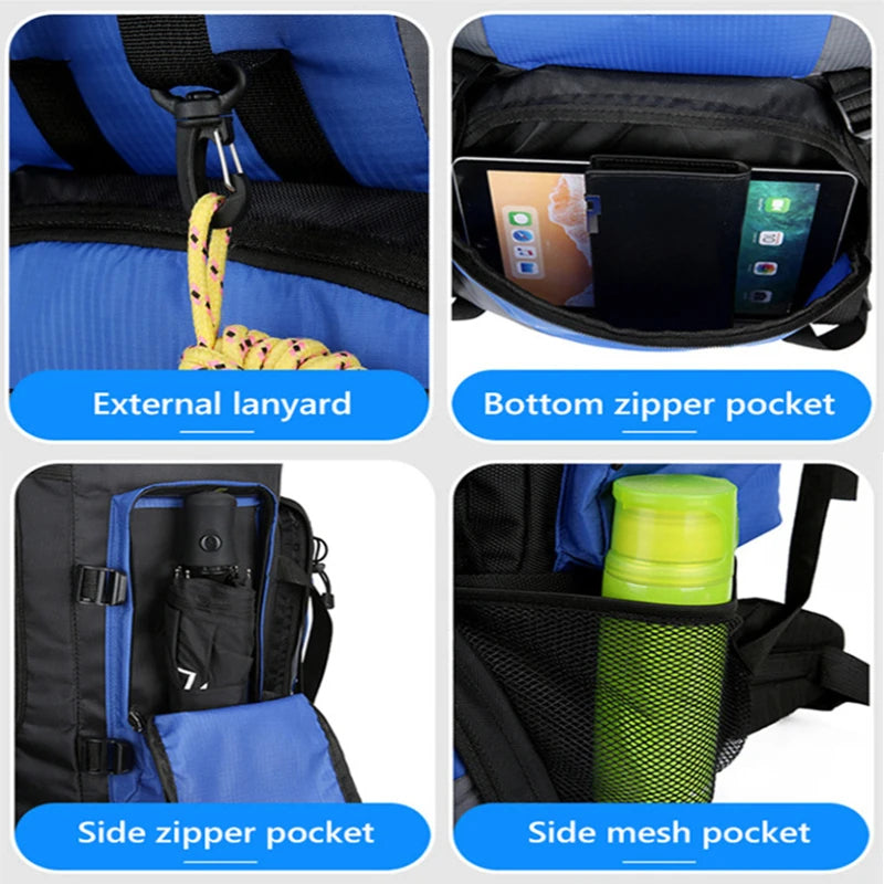 Scione 90L Waterproof Hiking & Camping Backpack – Large Capacity Trekking Bag for Men & Women