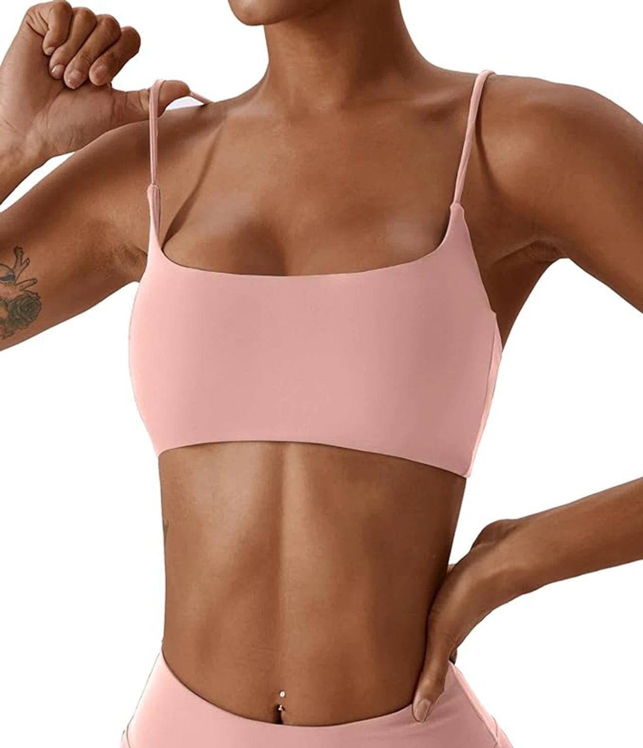 OVESPORT Nylon Sports Bra – Women's High-Performance Fitness & Yoga Top