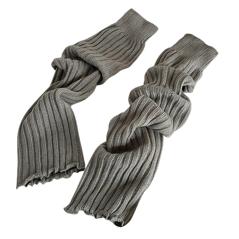57cm Japanese Lolita Leg Warmers – Knitted Winter Ankle Warmers & Calf Compression Sleeves
