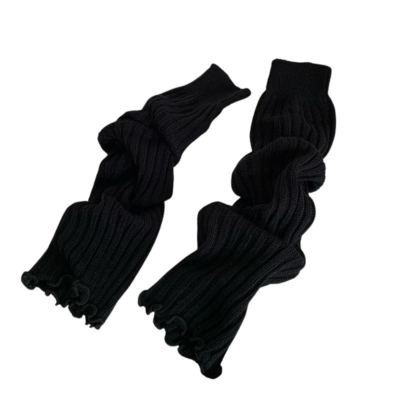 57cm Japanese Lolita Leg Warmers – Knitted Winter Ankle Warmers & Calf Compression Sleeves
