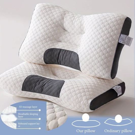 Antibacterial & Anti-Mite Neck Pillow – Round Ergonomic Cervical Support Pillow for Sleep, Travel, Massage, and Home