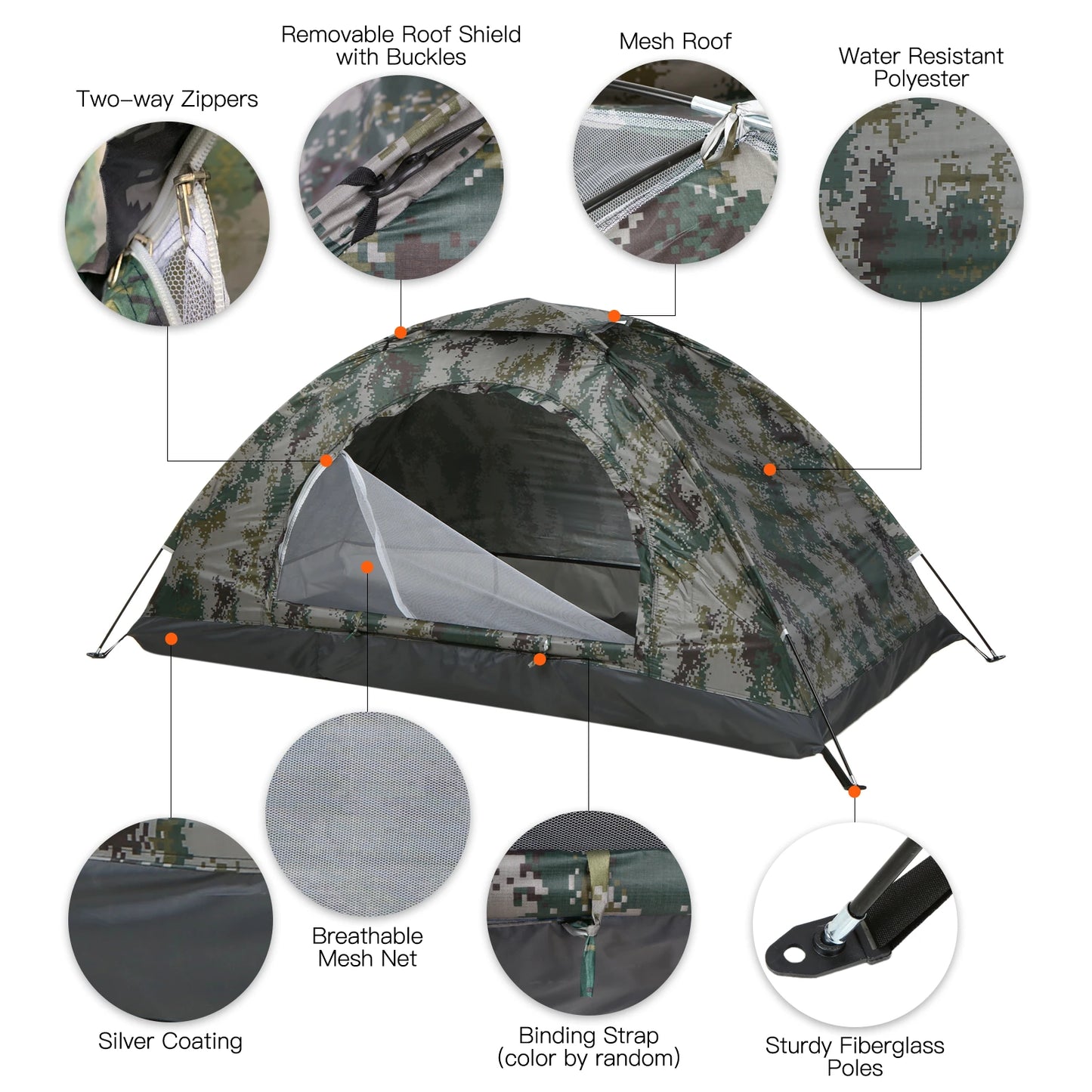 Tomshoo Ultralight 1/2 Person Trekking Tent – Summer Outdoor Hiking & Camping Shelter