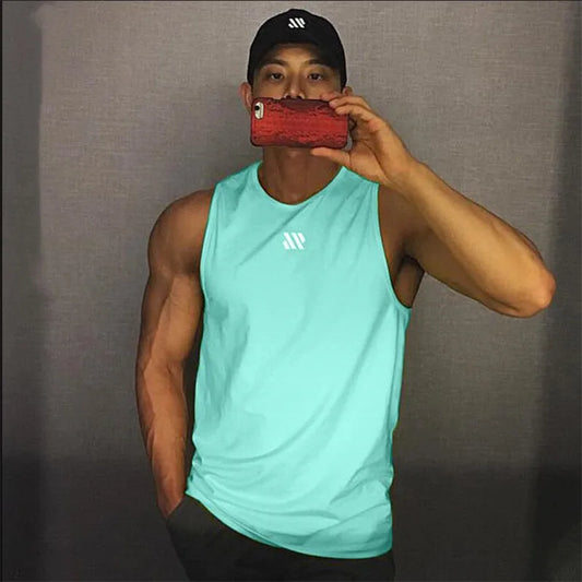 GITF Men’s Bodybuilding Vest – Breathable Gym Workout Mesh Sleeveless Shirt