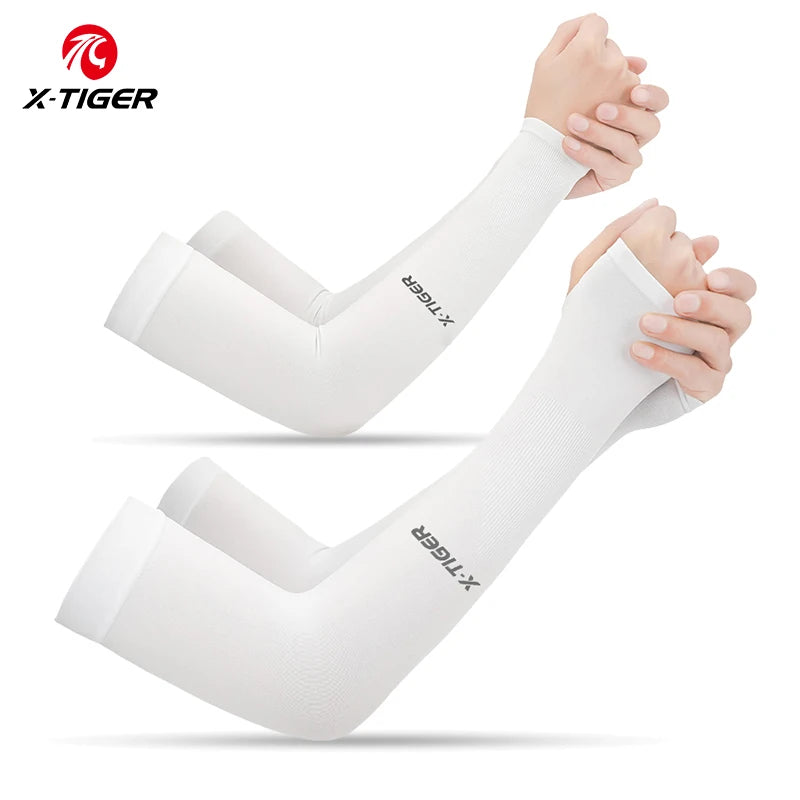Ice Silk Cycling Arm Sleeves – UV Protection & Breathable Comfort