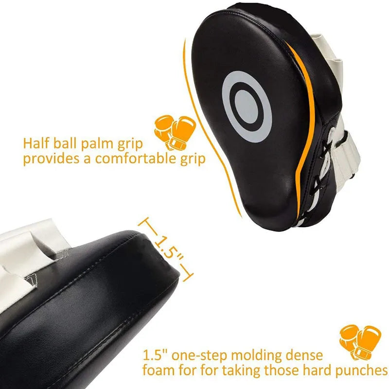 Curved Boxing Bag / Focus Punching Pad – PU Training Mitt for Karate, Muay Thai, MMA, Sanda, Adults & Kids