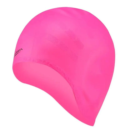 Adults High Elastic Silicone Swimming Cap – Unisex Waterproof Swim Hat