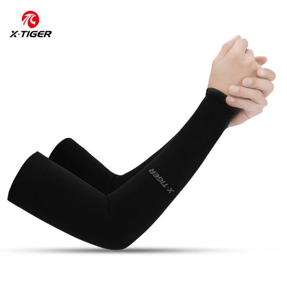 Ice Silk Cycling Arm Sleeves – UV Protection & Breathable Comfort