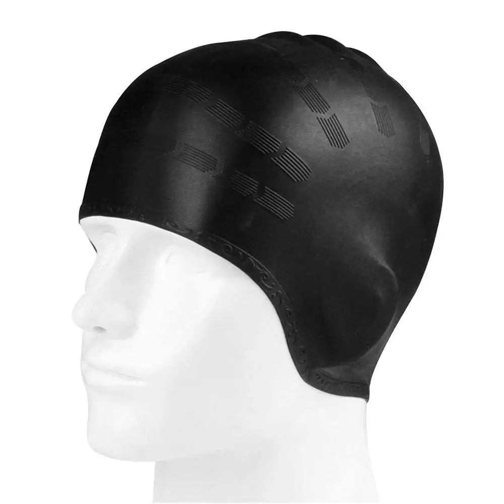 Adults High Elastic Silicone Swimming Cap – Unisex Waterproof Swim Hat
