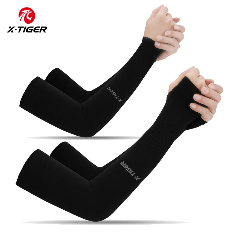 Ice Silk Cycling Arm Sleeves – UV Protection & Breathable Comfort
