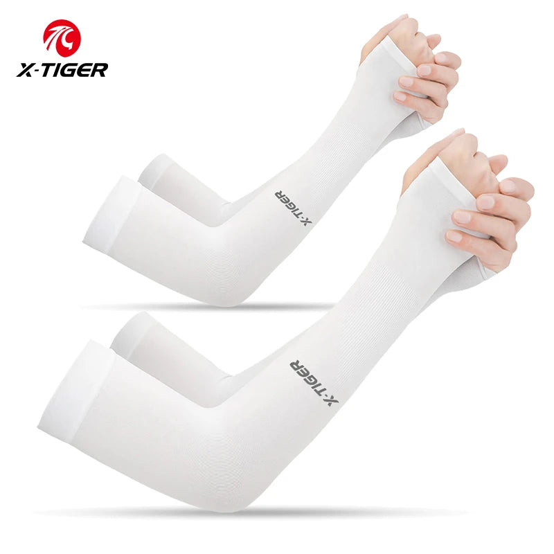 Ice Silk Cycling Arm Sleeves – UV Protection & Breathable Comfort