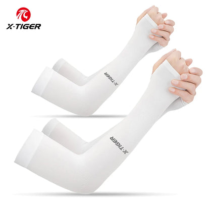 Ice Silk Cycling Arm Sleeves – UV Protection & Breathable Comfort