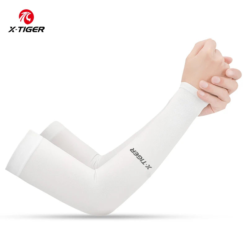 Ice Silk Cycling Arm Sleeves – UV Protection & Breathable Comfort