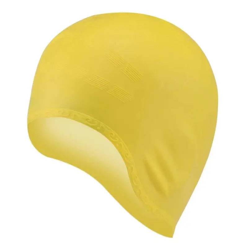 Adults High Elastic Silicone Swimming Cap – Unisex Waterproof Swim Hat
