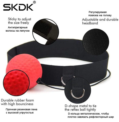 Boxing Reflex Ball with Headband – Punching Speed & Hand-Eye Coordination Training