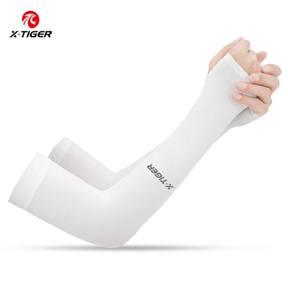 Ice Silk Cycling Arm Sleeves – UV Protection & Breathable Comfort