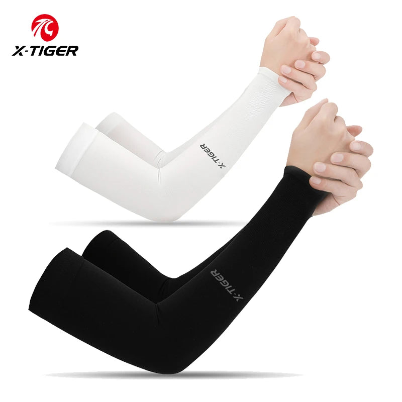 Ice Silk Cycling Arm Sleeves – UV Protection & Breathable Comfort