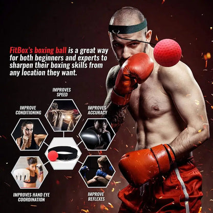 Boxing Reflex Ball with Headband – Punching Speed & Hand-Eye Coordination Training