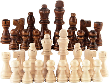 32-Piece Wooden Chess Set – Standard Staunton Tournament Pieces (8cm King Height)