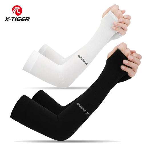 Ice Silk Cycling Arm Sleeves – UV Protection & Breathable Comfort
