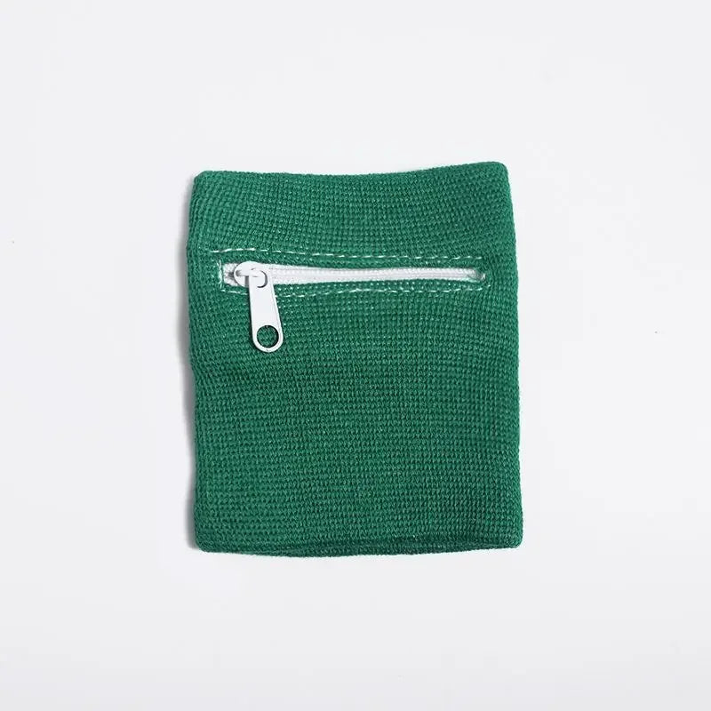 Unisex Sports Wristband with Zipper Pocket – Running, Gym & Cycling Sweatband Wallet