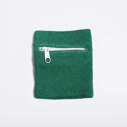 Unisex Sports Wristband with Zipper Pocket – Running, Gym & Cycling Sweatband Wallet