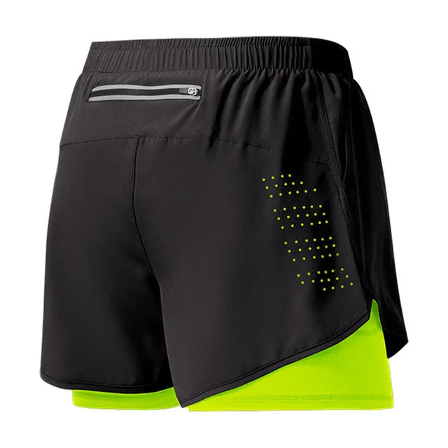 Men’s Quick-Drying Running Shorts – Solid Black Fitness Shorts