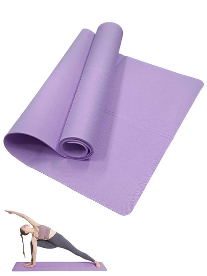 Non-Slip Yoga & Pilates Fitness Mat – 3/4/6mm Thick Exercise Cushion for Home & Gym