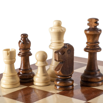 32-Piece Wooden Chess Set – Standard Staunton Tournament Pieces (8cm King Height)